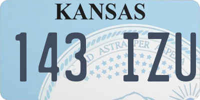 KS license plate 143IZU