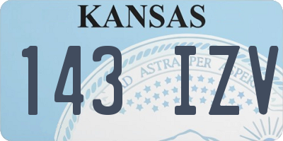 KS license plate 143IZV
