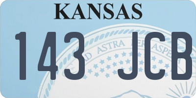 KS license plate 143JCB