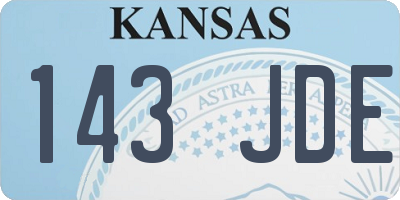 KS license plate 143JDE