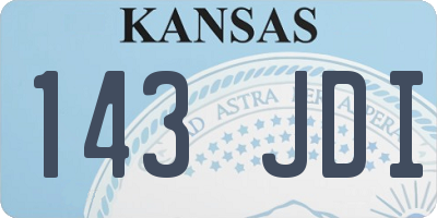 KS license plate 143JDI