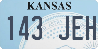 KS license plate 143JEH