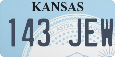 KS license plate 143JEW