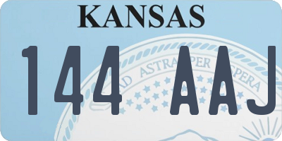 KS license plate 144AAJ