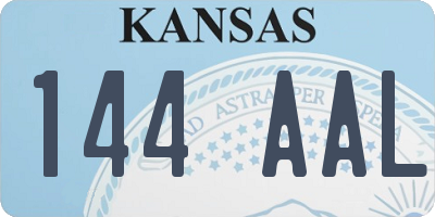 KS license plate 144AAL