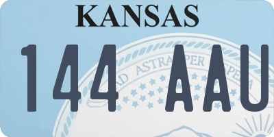 KS license plate 144AAU