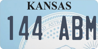 KS license plate 144ABM