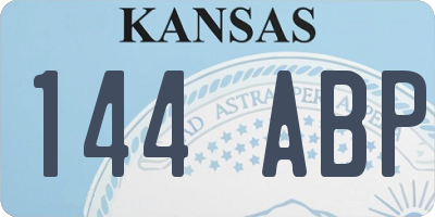 KS license plate 144ABP