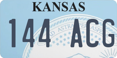 KS license plate 144ACG