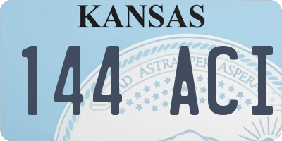 KS license plate 144ACI