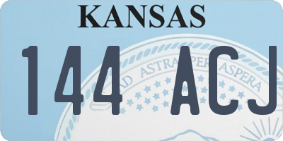 KS license plate 144ACJ