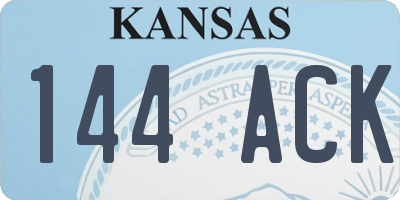 KS license plate 144ACK