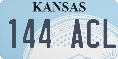 KS license plate 144ACL