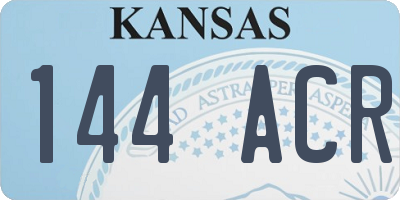 KS license plate 144ACR