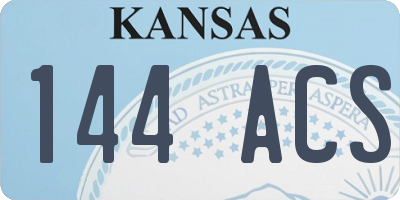 KS license plate 144ACS