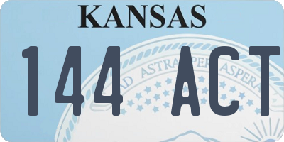 KS license plate 144ACT