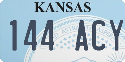 KS license plate 144ACY