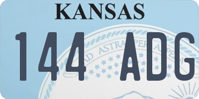 KS license plate 144ADG