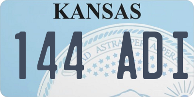 KS license plate 144ADI