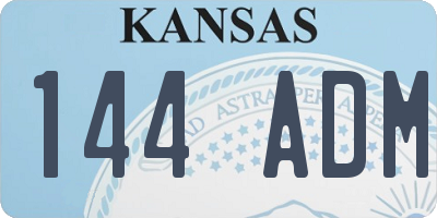 KS license plate 144ADM