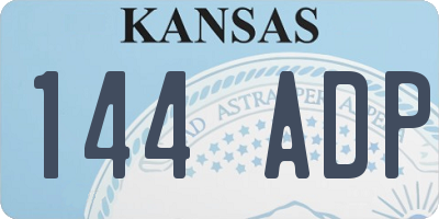 KS license plate 144ADP