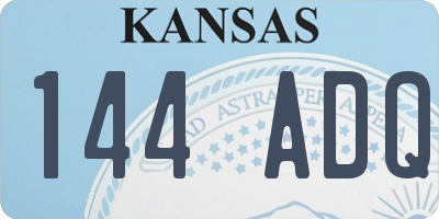 KS license plate 144ADQ