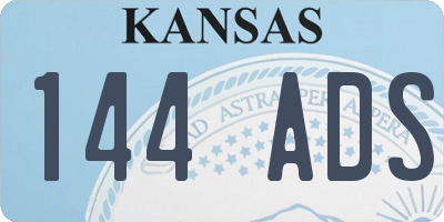 KS license plate 144ADS