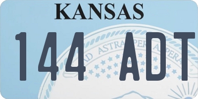 KS license plate 144ADT