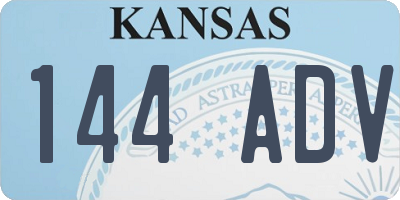 KS license plate 144ADV