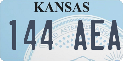 KS license plate 144AEA