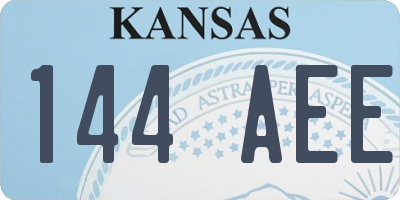 KS license plate 144AEE