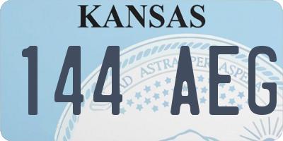 KS license plate 144AEG