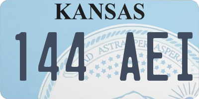 KS license plate 144AEI