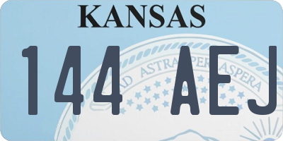 KS license plate 144AEJ
