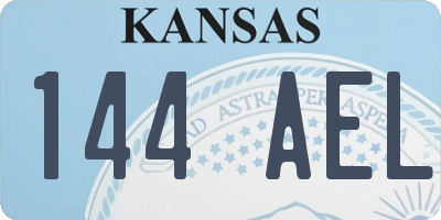KS license plate 144AEL