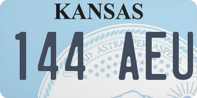 KS license plate 144AEU