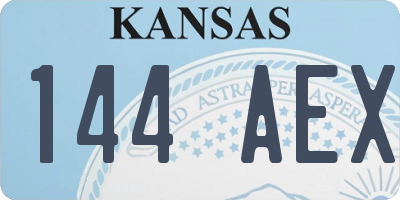 KS license plate 144AEX