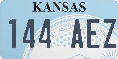 KS license plate 144AEZ