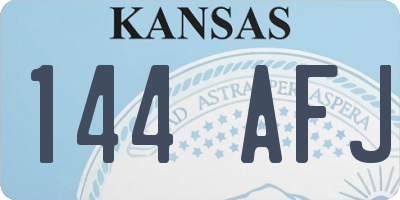 KS license plate 144AFJ