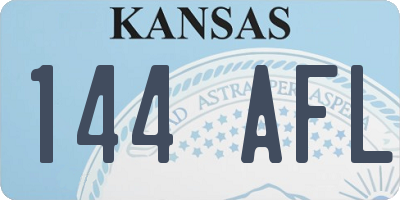 KS license plate 144AFL