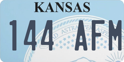 KS license plate 144AFM