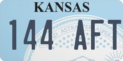 KS license plate 144AFT