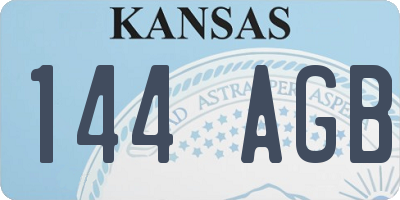 KS license plate 144AGB