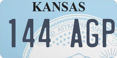 KS license plate 144AGP