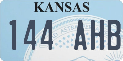 KS license plate 144AHB