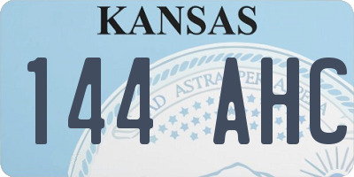 KS license plate 144AHC