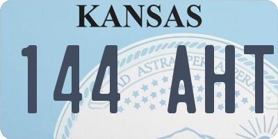 KS license plate 144AHT