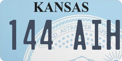 KS license plate 144AIH