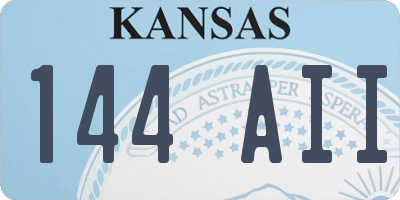 KS license plate 144AII