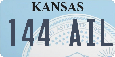 KS license plate 144AIL